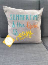 Decorative Throw Pillow Cover - Summertime & The Livin' Is Easy - thumbnail 1