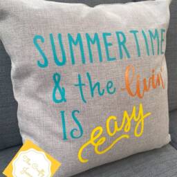 Decorative Throw Pillow Cover - Summertime & The Livin' Is Easy - thumbnail 3