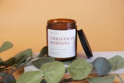 Christmas Morning Candle - Scented Holiday Candle, Scents Of Vanilla, Cinnamon, & Sweet Pear - thumbnail 1