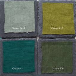 Handmade Green Linen Pillow Cover Solid Home Decor - thumbnail 4