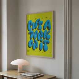 Put A Dunk On It Print - Typographic Poster Wall Art Aesthetic Bubble Trendy Club Raving Music Funky Trance Acid House - thumbnail 2