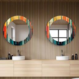 Decorative Mirror On Glass Wall Art, Entryway Hallway For Bathroom Vanity, Living Room Mirror, Luxury Home Decor, Aesthetic - thumbnail 3
