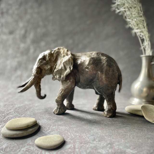 Little Giant, Cast Bronze Elephant Sculpture Original Art, Lover Gift By Kindrie Grove - image 1