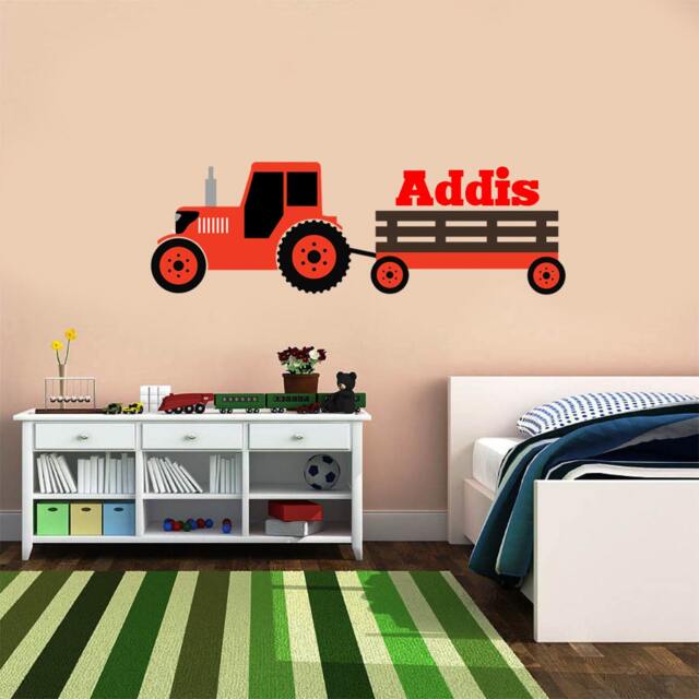 Personalized Tractor Vinyl Wall Decal Farmhouse Nursery Decor - image 1