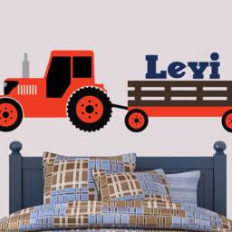 Personalized Tractor Vinyl Wall Decal Farmhouse Nursery Decor - thumbnail 2