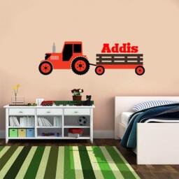 Personalized Tractor Vinyl Wall Decal Farmhouse Nursery Decor