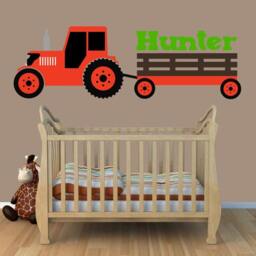 Personalized Tractor Vinyl Wall Decal Farmhouse Nursery Decor - thumbnail 3