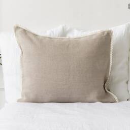 Charcoal Grey Linen Pillow- Stonewashed Pillow Case With - Softened Standard, Queen, King Sizes- Gray - thumbnail 4