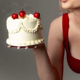 Cherry Birthday Cake Candles Handmade Soy Wax Party Toppers - Set - thumbnail 4