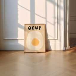 Oeuf Unframed Print - Kitchen Wall Art Decor Prints Egg Poster French Food - thumbnail 3