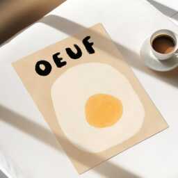 Oeuf Unframed Print - Kitchen Wall Art Decor Prints Egg Poster French Food - thumbnail 2