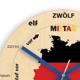 Clock For Learning German, German Map, Wooden Clock, Clock A Child, Kids - thumbnail 2