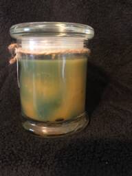 "Hand Poured Swirl Candle ""Blueberry Muffin" - thumbnail 1