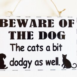 Funny Dog Cat Sign Pets Quote Plaque Cats Dogs Owners Animal Lovers Friends Family Gift - thumbnail 2