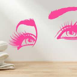 Eyelash Eyes Wall Decal Beauty Salon Decor Nm140 - thumbnail 3