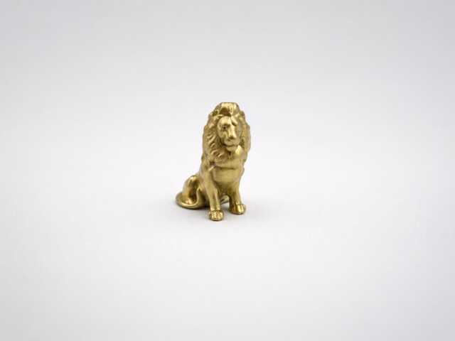 Sitting Lion Garden Ornament Miniature, Tiny Animal Figurine, Dollhouse Decor, Diorama Accessory, Statue, Monument Architecture - image 1