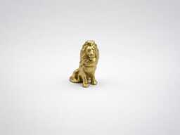 Sitting Lion Garden Ornament Miniature, Tiny Animal Figurine, Dollhouse Decor, Diorama Accessory, Statue, Monument Architecture