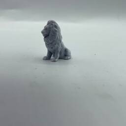 Sitting Lion Garden Ornament Miniature, Tiny Animal Figurine, Dollhouse Decor, Diorama Accessory, Statue, Monument Architecture - thumbnail 4