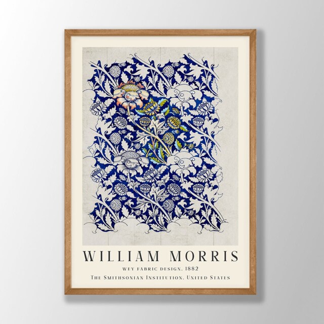 William Morris Grey Botanical Wall Art Prints – Large Floral Posters For Home Décor