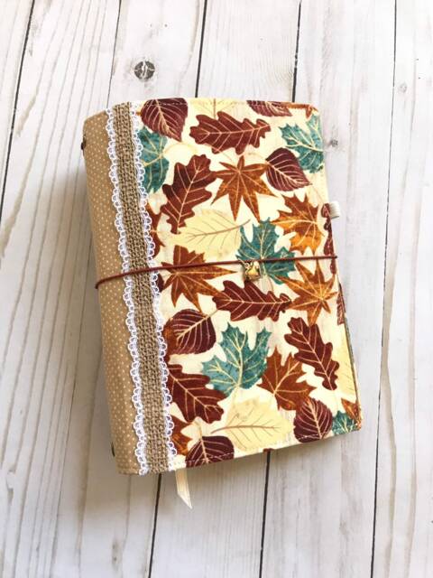 Burlap & Leaves Moo-Dori, Fauxdori, Midori, Travelers Notebook With Charm - image 1