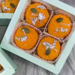Box Of 4 - Hand Made Laddoo Candle For Home Decor & Gifting - Festival Wedding Favour Indian Sweets - thumbnail 2