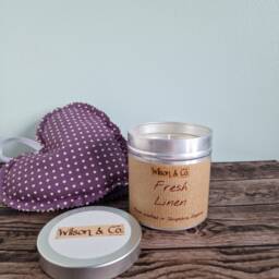 Fresh Linen Scented Candle Handcrafted Tin Candle, 230G - thumbnail 2