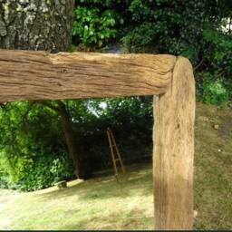 Rustic Reclaimed Oak Mirror Frame - thumbnail 4