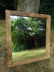 Rustic Reclaimed Oak Mirror Frame