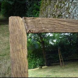 Rustic Reclaimed Oak Mirror Frame - thumbnail 2