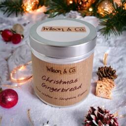 Gingerbread Scented Christmas Candle 230G - Winter Candle Gift in A Tin - thumbnail 2