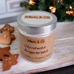 Gingerbread Scented Christmas Candle 230G - Winter Candle Gift in A Tin - thumbnail 1