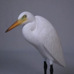 Great Egret Decoy Wood Carving - thumbnail 2