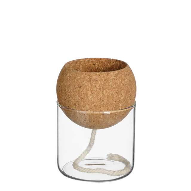 Self-Watering Planter H14cm D10cm, Recycled Glass, Housewarming Gifts - image 1
