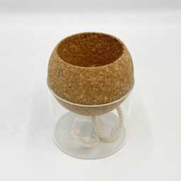 Self-Watering Planter H14cm D10cm, Recycled Glass, Housewarming Gifts - thumbnail 3