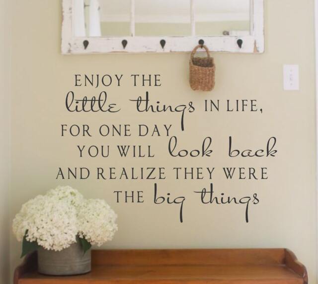 Enjoy The Little Things in Life #2 Vinyl Wall Decal Lettering Decor Words For Your Wall Quotes - image 1