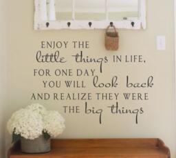 Enjoy The Little Things in Life #2 Vinyl Wall Decal Lettering Decor Words For Your Wall Quotes - thumbnail 1
