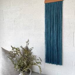 Wall Hanging, Fiber Art, Mid Century Modern Art, Tapestry, Wall Art, Home Decor, Yarn Hanging, Woven Tapestry, Casita, Macrame, Half Moon Panel - thumbnail 3
