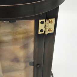 Copper Candle Holder Lantern With Bronze Patina, 10-Inch - thumbnail 4