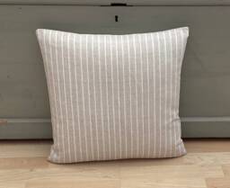 Linen Stripe Throw Pillow Cover Country Home Cushion Sham - thumbnail 1
