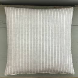 Linen Stripe Throw Pillow Cover Country Home Cushion Sham - thumbnail 2