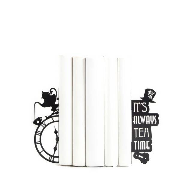 Mad Tea Party Bookends Alice in Wonderland Nursery Decor - image 1