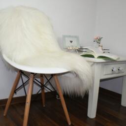 "Sheepskin Icelandic White Throw Genuine Leather Wool Carpet 52""x 32" - thumbnail 3