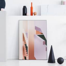 Muralla Roja Pink Abstract Art Print - Postmodern Architecture Wall Graphic Illustration Poster Ricardo Bofill - thumbnail 3