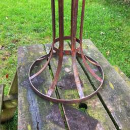 Large Garden Rusty Metal Armillary Style Steel Sculpture Ornament - thumbnail 4