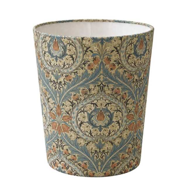William Morris Eden Azure Waste Paper Bin - Handmade Fabric Basket For Bedroom, Study Or Home Office - image 1