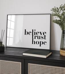 Believe Trust Hope - Christian Art Print - Scripture Bella - Gifts - Prints - Inspirational - Faith - thumbnail 1