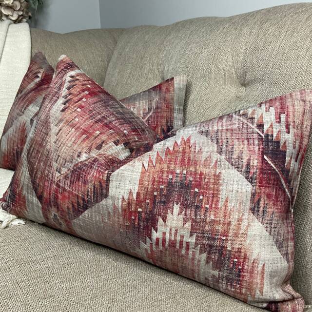 "Turkish Design Cushion Cover, Retro Decorative Pillow Sofa Case , John Lewis Fabric, Kilim Style - Cotton 12"" X 20" - image 1