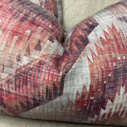 "Turkish Design Cushion Cover, Retro Decorative Pillow Sofa Case , John Lewis Fabric, Kilim Style - Cotton 12"" X 20" - thumbnail 2