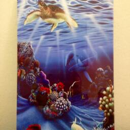 "Sea Turtle Ceramic Wall Art Tile, 8"" By 12" - thumbnail 3