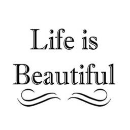 Life Is Beautiful Vinyl Decal Wall Art Quote - Vwaq - thumbnail 2